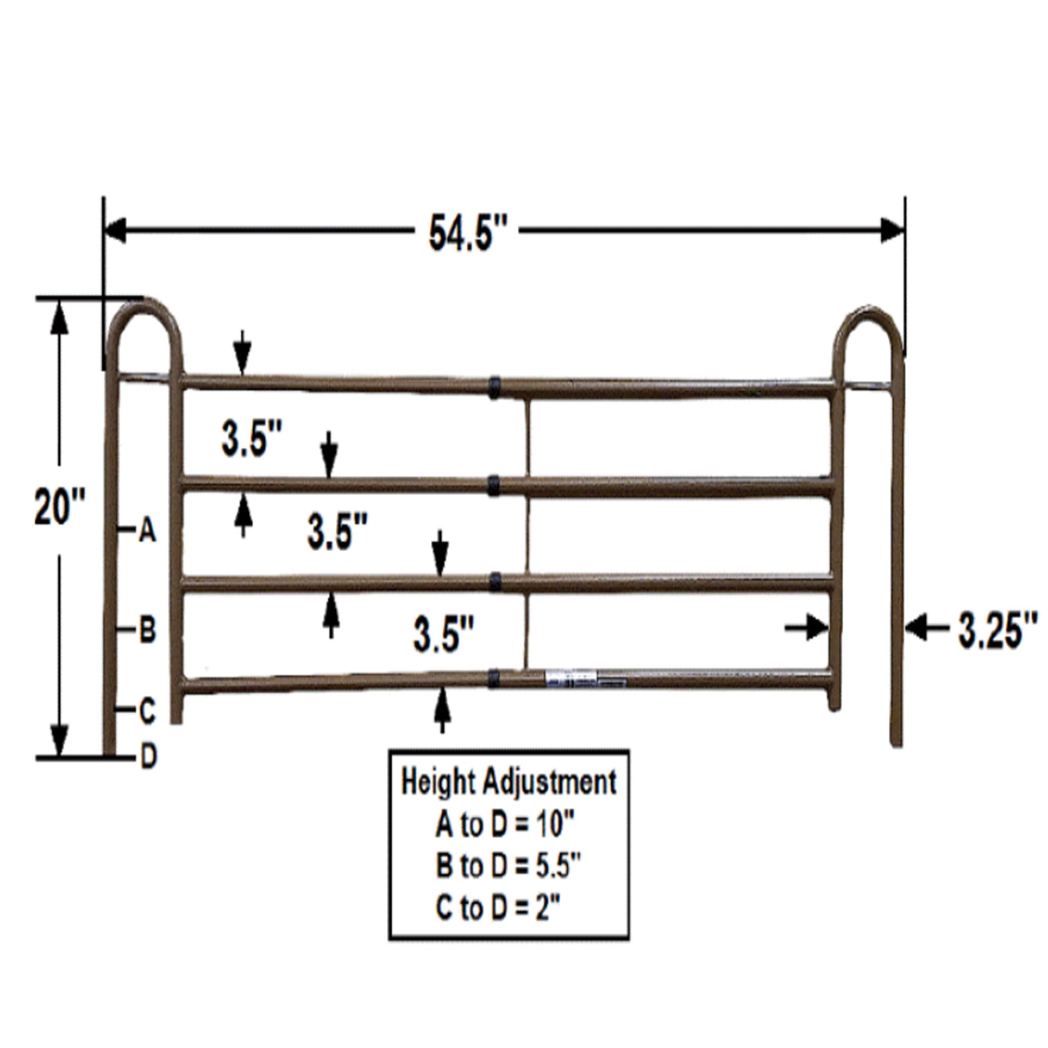 Full Length Pair Of Rails For Homecare Bed System
