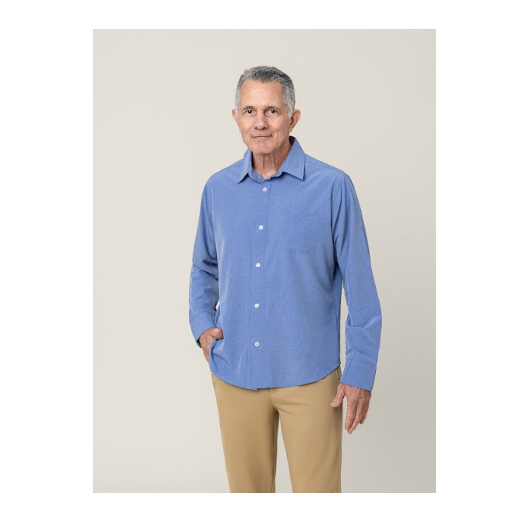 Men's Relaxed Fit Magnetic Button Down Shirt by Joe & Bella
