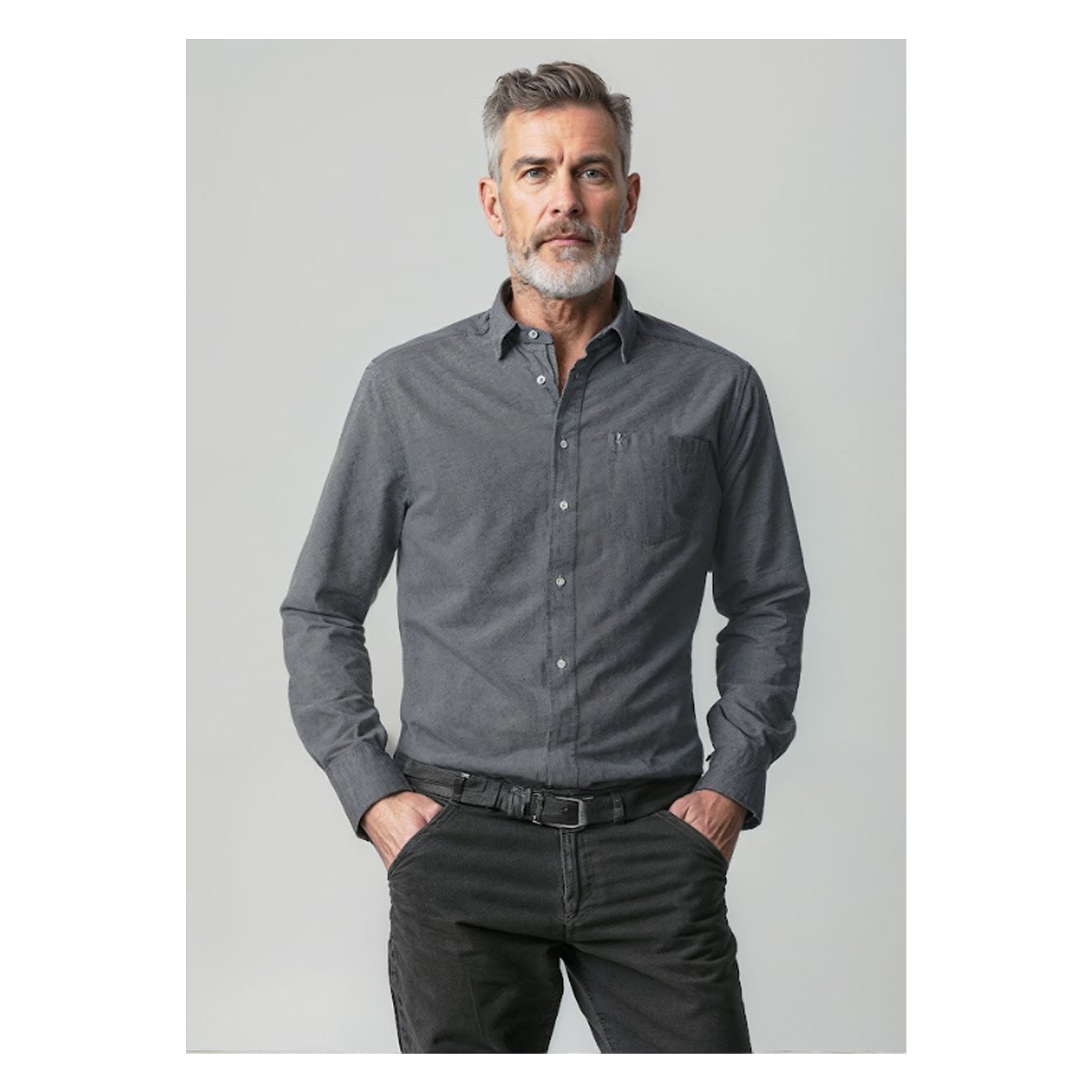 Men's Relaxed Fit Magnetic Button Down Shirt by Joe & Bella