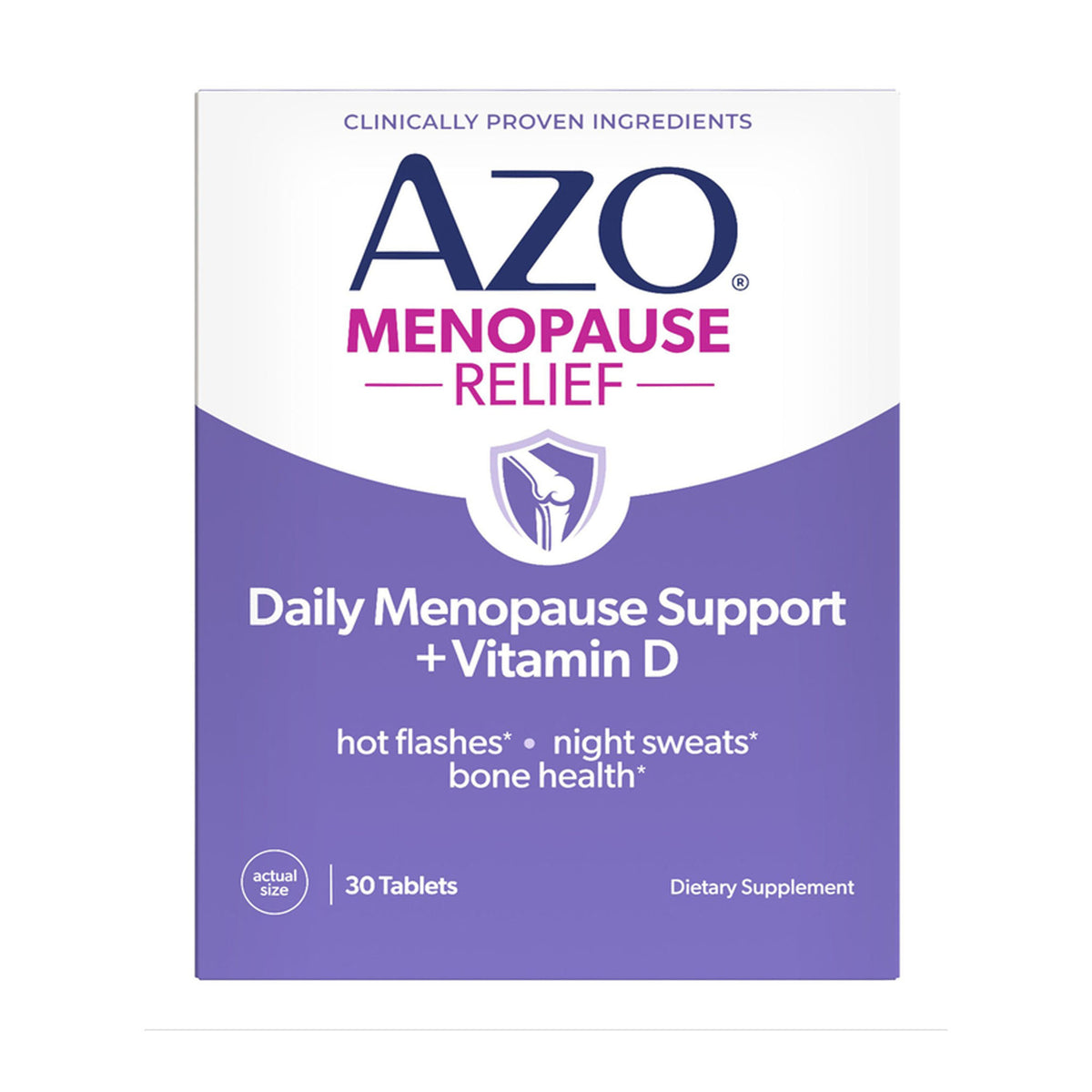 AZO Menopause Relief With Vitamin D Supplement