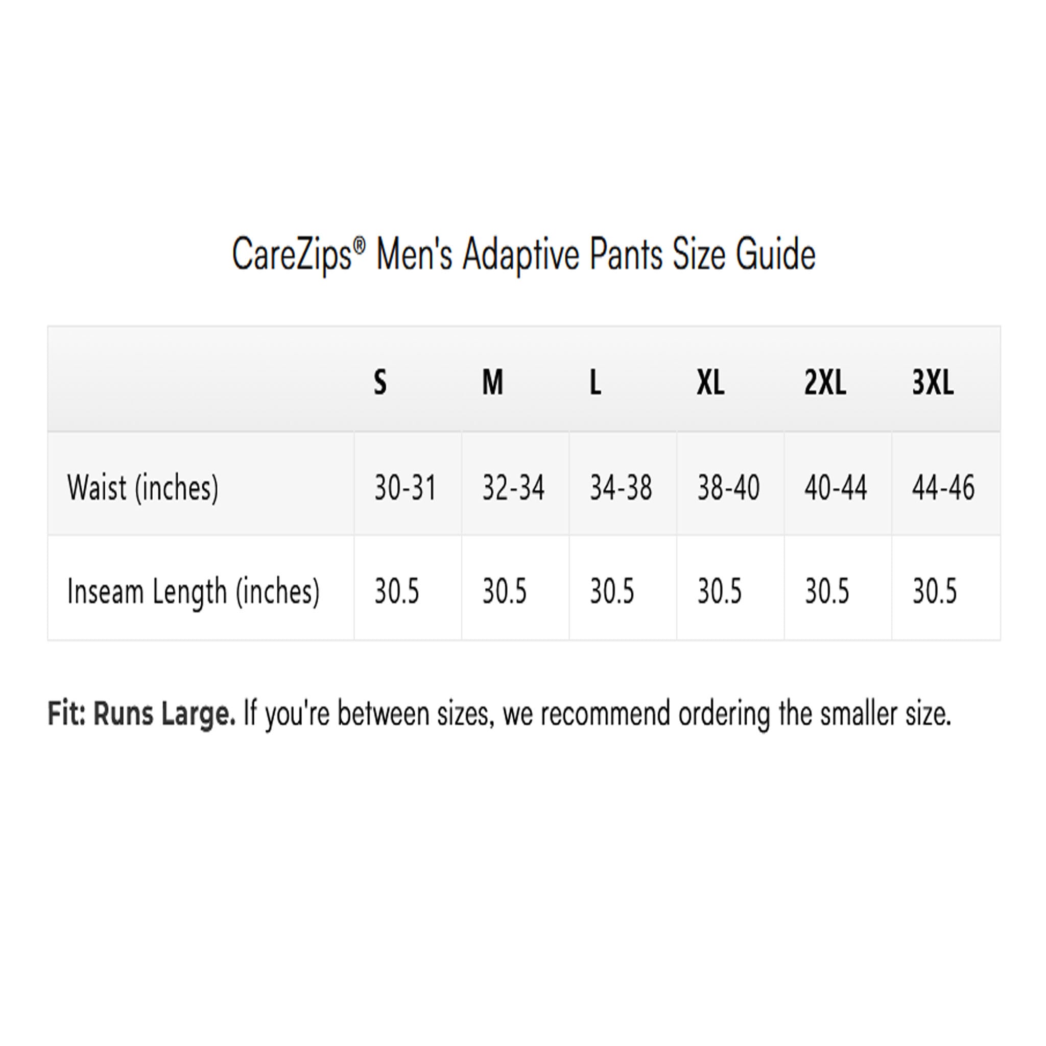 CareZips® Men's Adaptive Pants