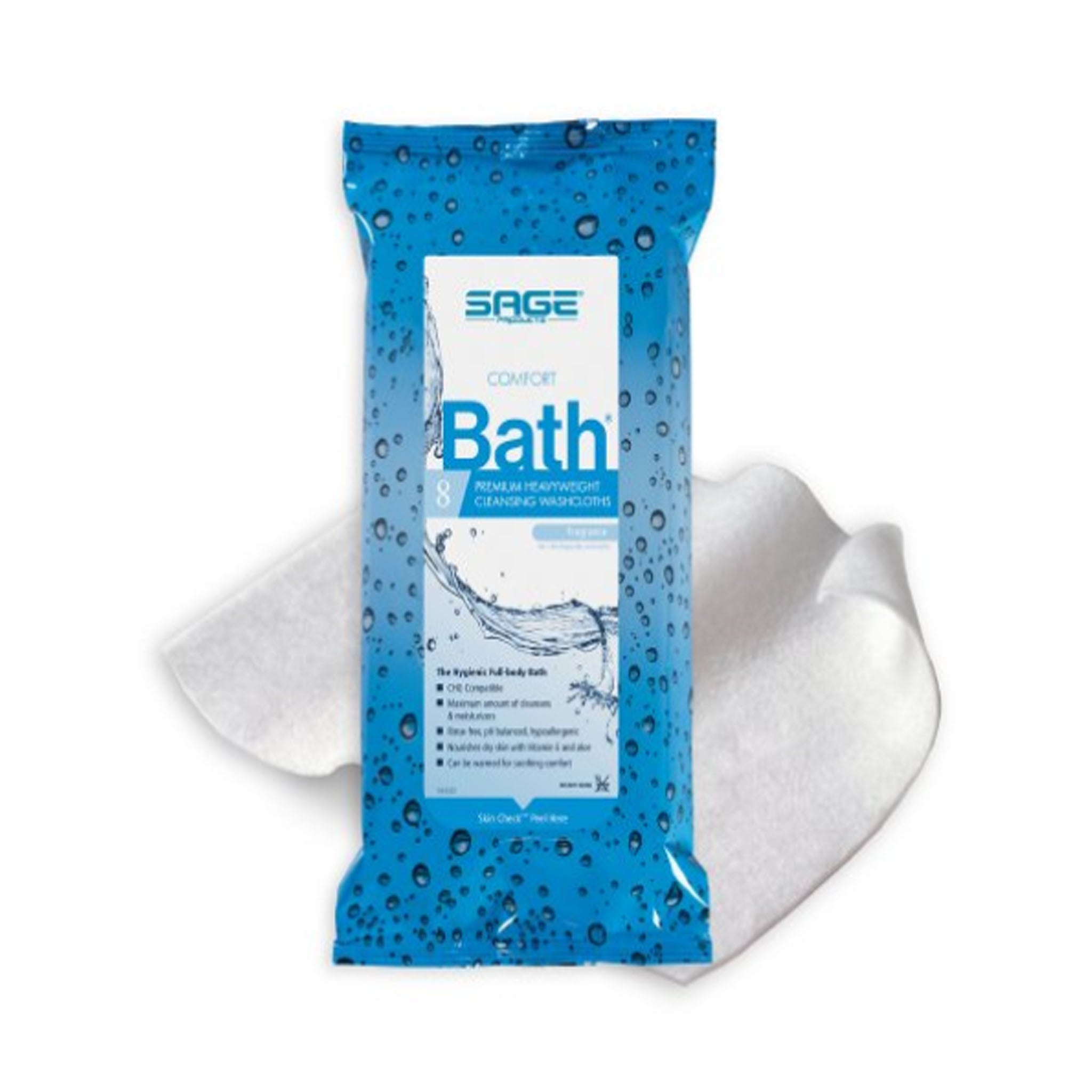 Sage Premium Rinse-Free Bath Wipe (Scented)