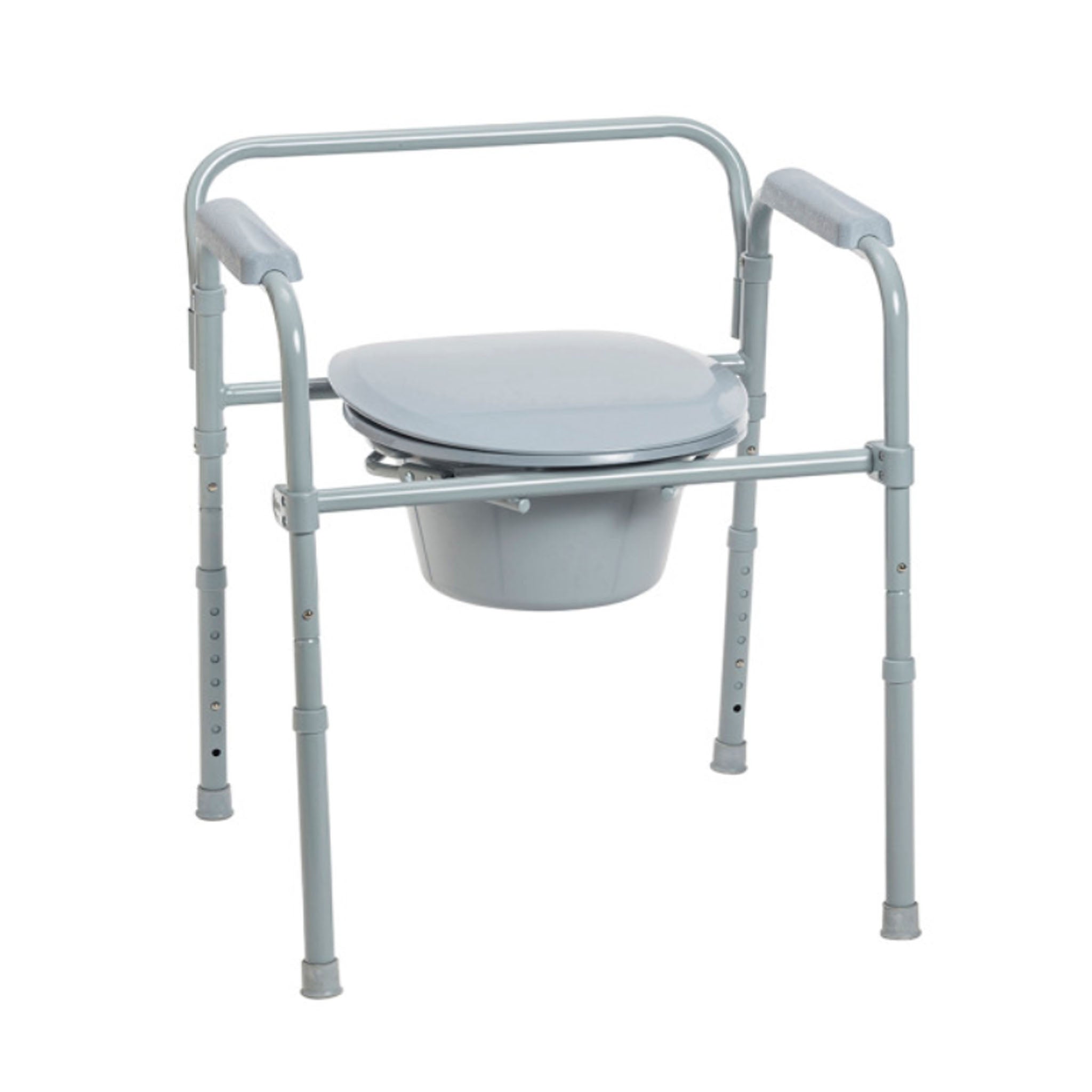 Drive Folding Steel Commode w/ 7.5 qt bucket