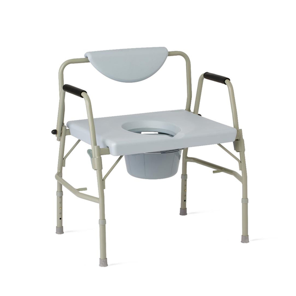 Medline Bariatric Steel Drop-Arm Commode