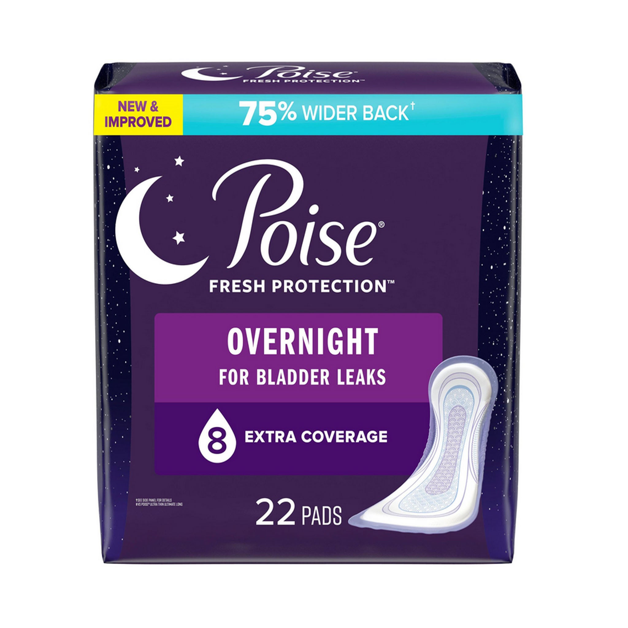 Poise Fresh Protection Overnight Bladder Control Pads Heavy Absorbency