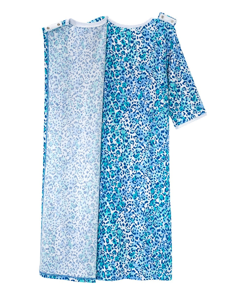 Open Back Knit Nightgown with Lace Trim