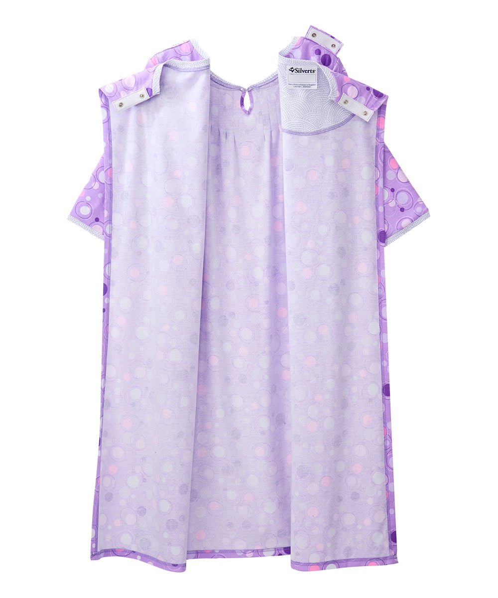 Open Back Knit Nightgown with Lace Trim
