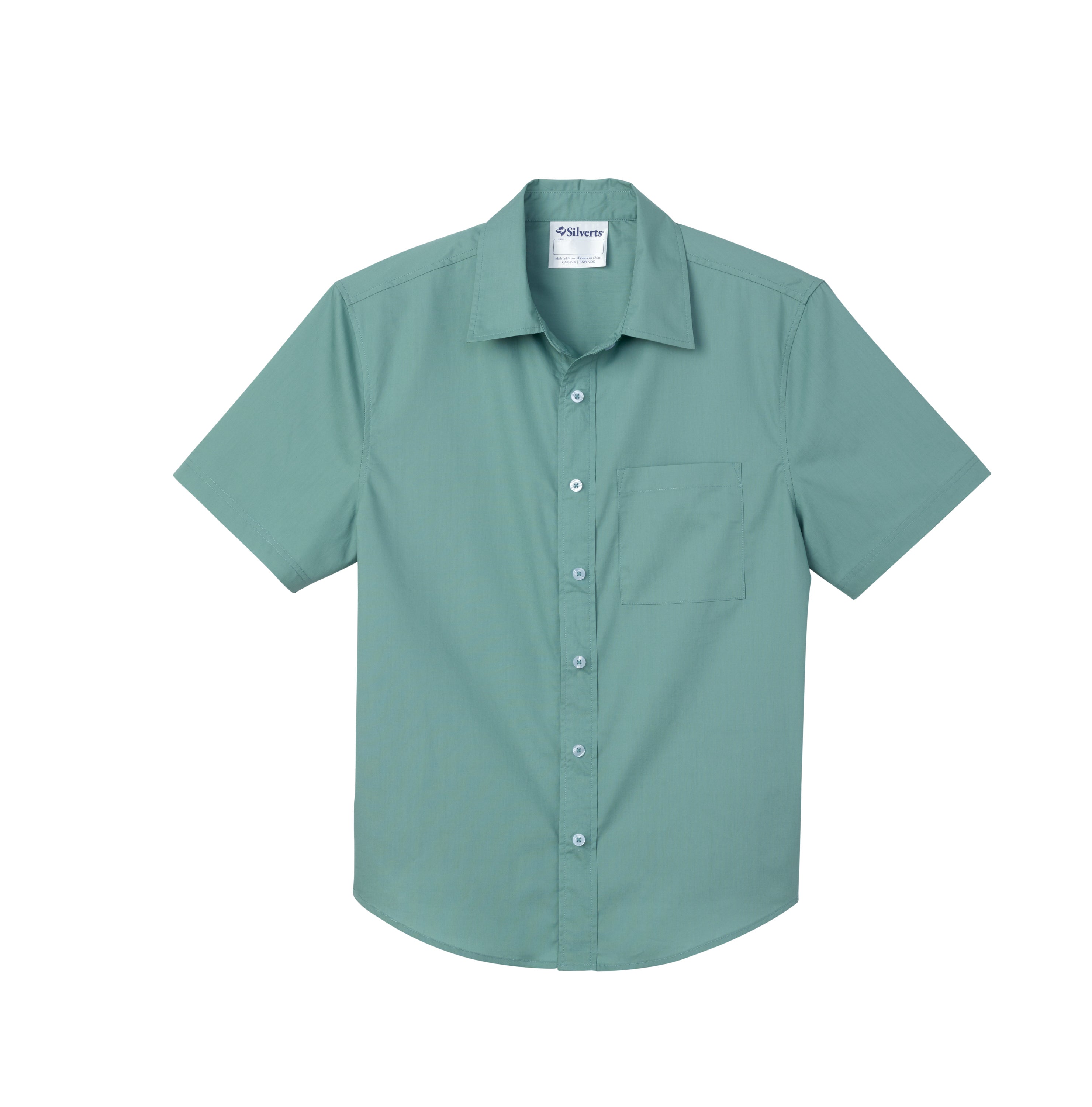 Magnetic Buttons Men's Short Sleeve Shirt