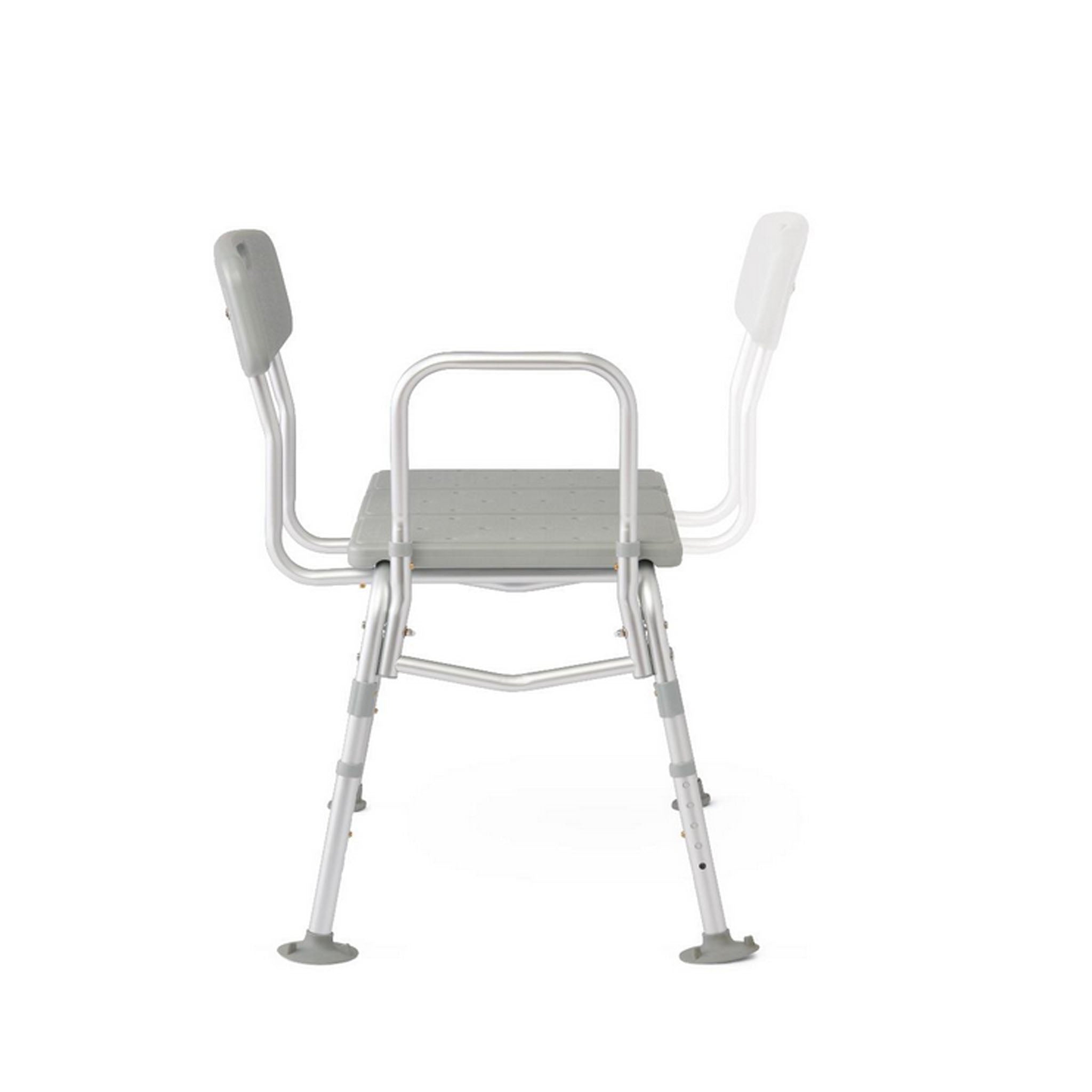 Medline Transfer Bench with Backrest and Pushbutton Height Adjustment