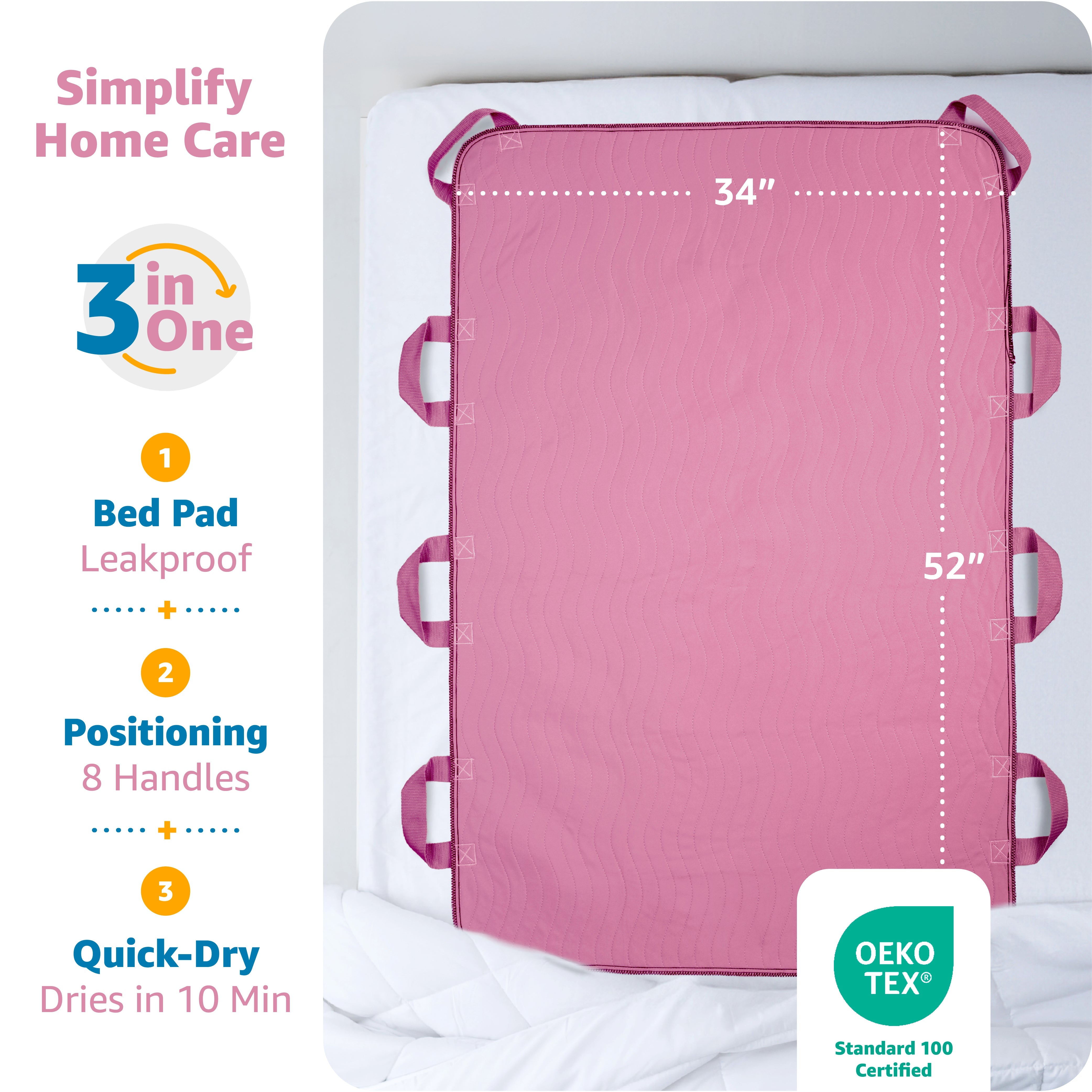 Improvia Positioning Bed Pad with Handles