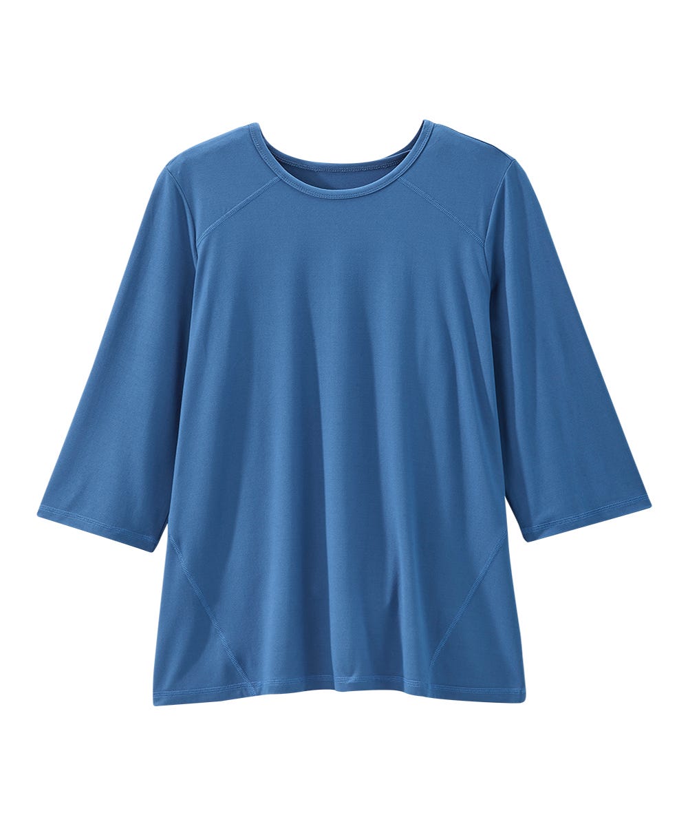 Women's Open Back Active Crew Neck Top