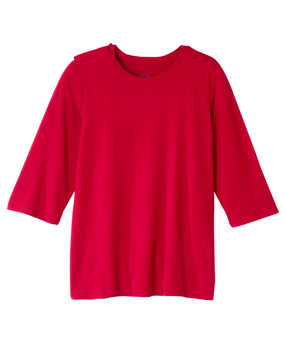 Women's Open Back Active Crew Neck Top