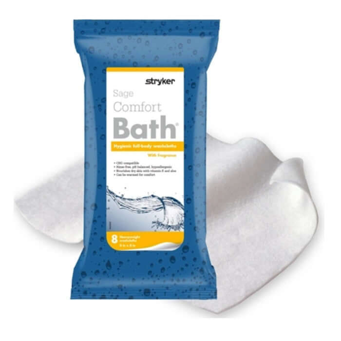 Sage Premium Rinse-Free Bath Wipe (Scented)