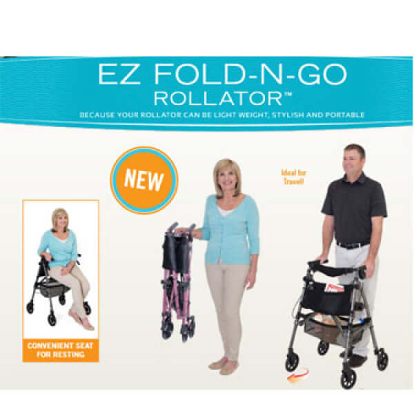 EZ Fold-N-Go Rollator by Stander