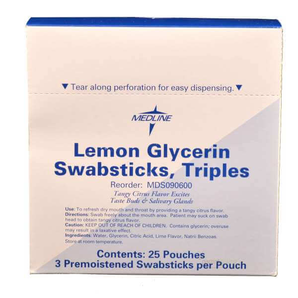 Lemon Glycerin Swabsticks By Medline