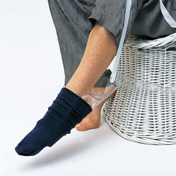 Molded Stocking Aid - No Bend Dressing, Side Cutouts Secure Socks