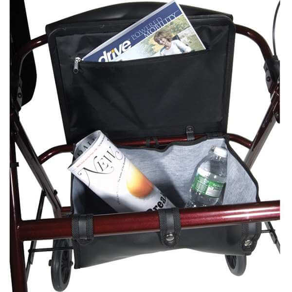Drive Lightweight Aluminum Indoor/Outdoor Soft seat Rollator with large 7.5" wheels