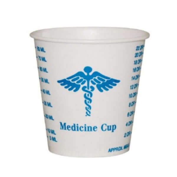 Medline Sterile Graduated Plastic Medicine Cups, 2 oz, 100/Pack