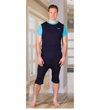 Unisex Anti-Strip Jumpsuit with Zipper-Back, Short Legs, and Short Sleeves  by 4Care
