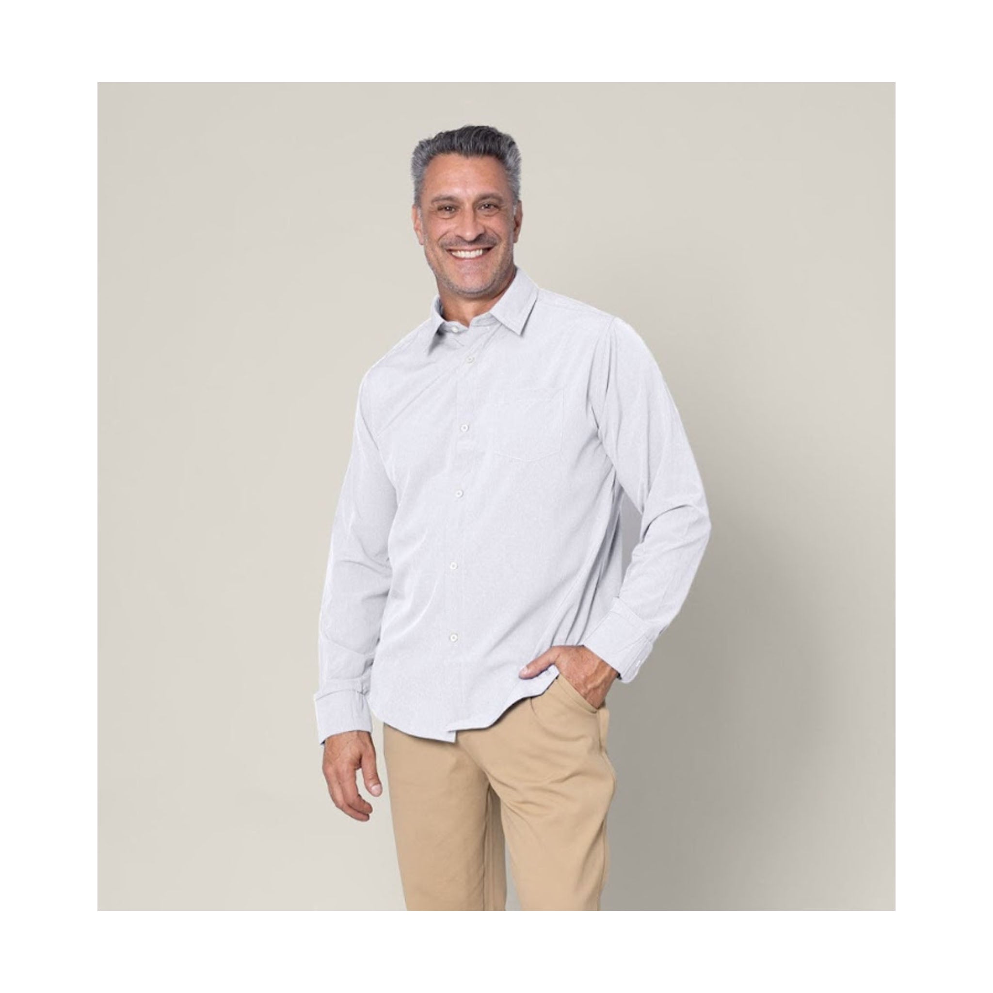 Men's Relaxed Fit Magnetic Button Down Shirt by Joe & Bella