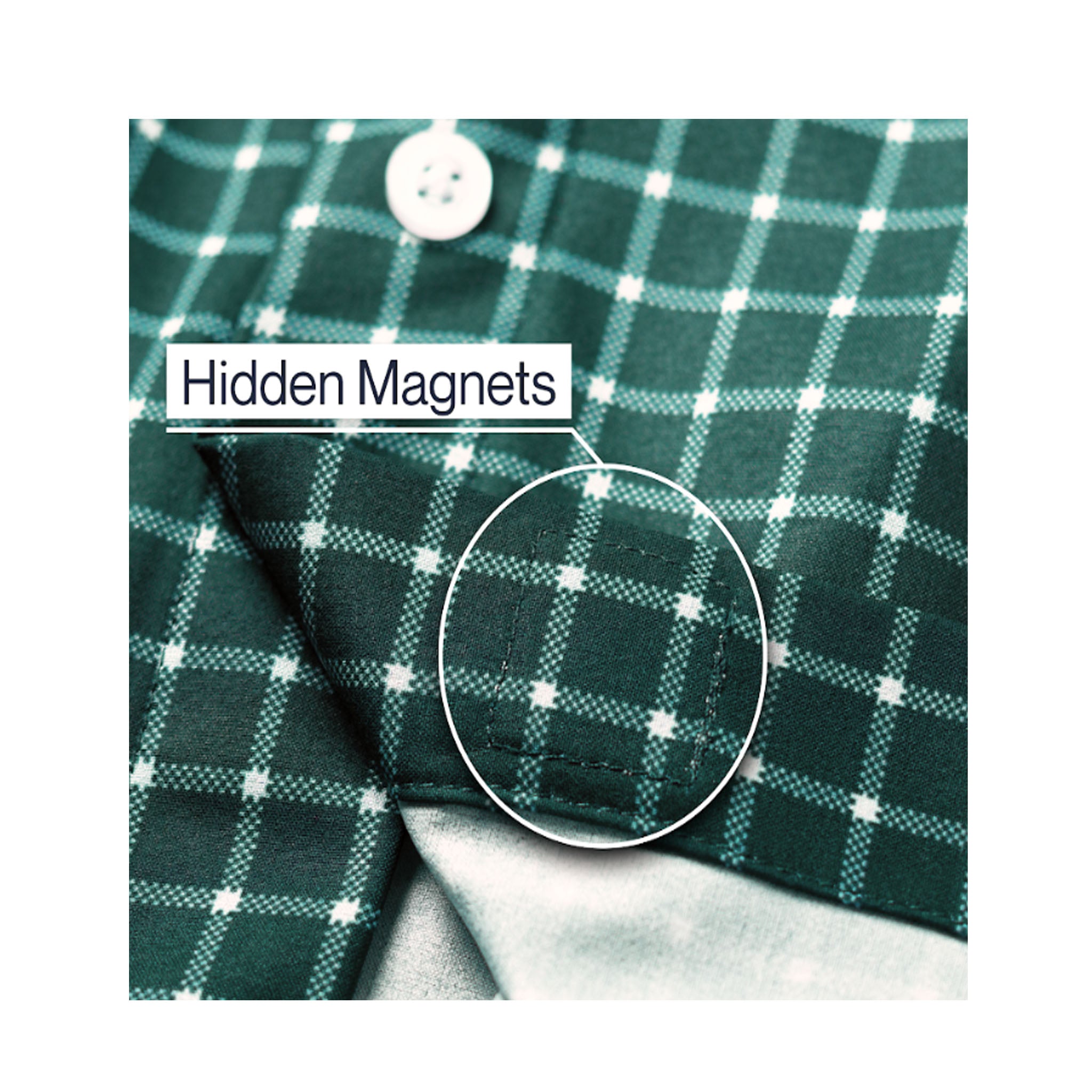 Men's Relaxed Fit Magnetic Button Down Shirt by Joe & Bella