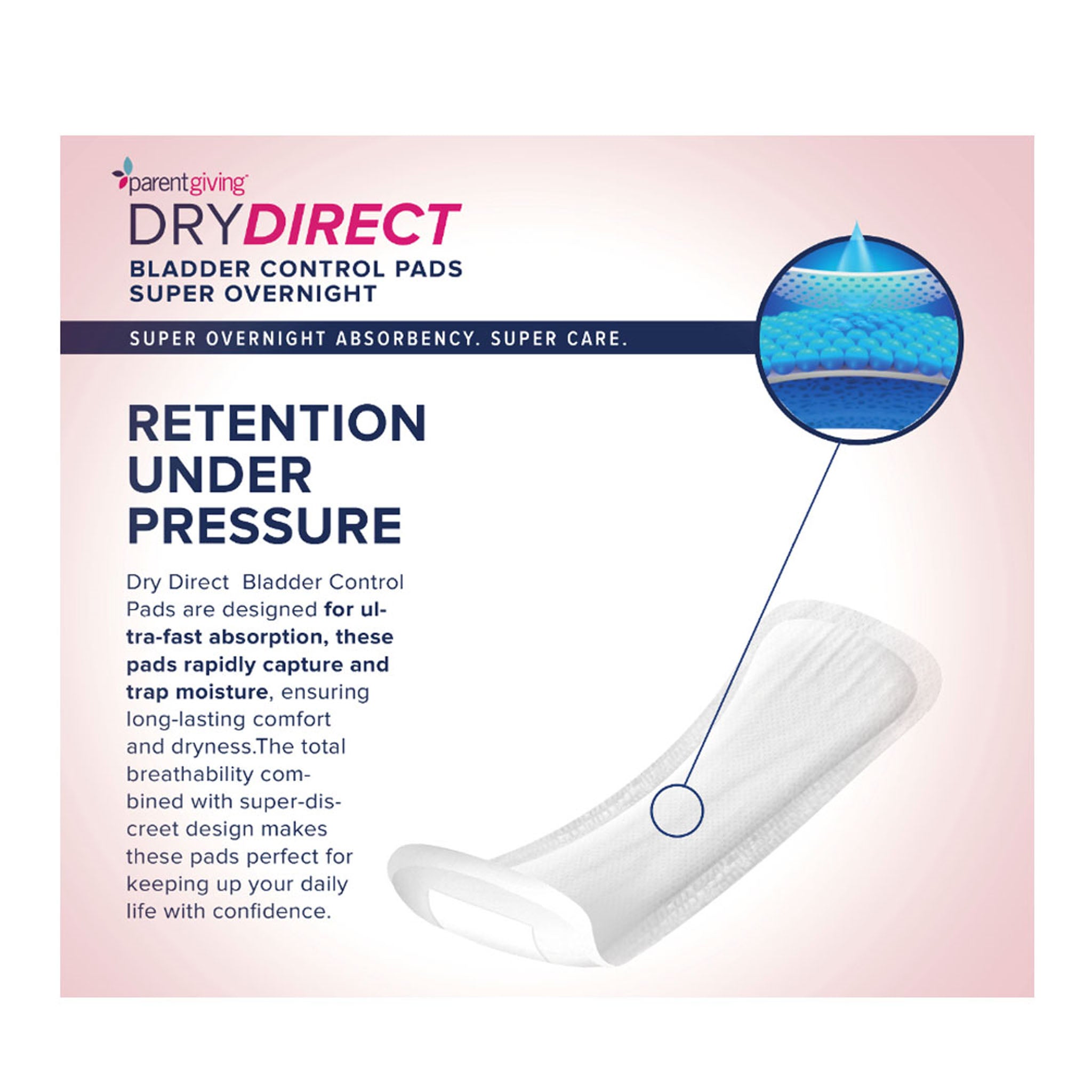 Dry Direct Overnight Bladder Control Pads