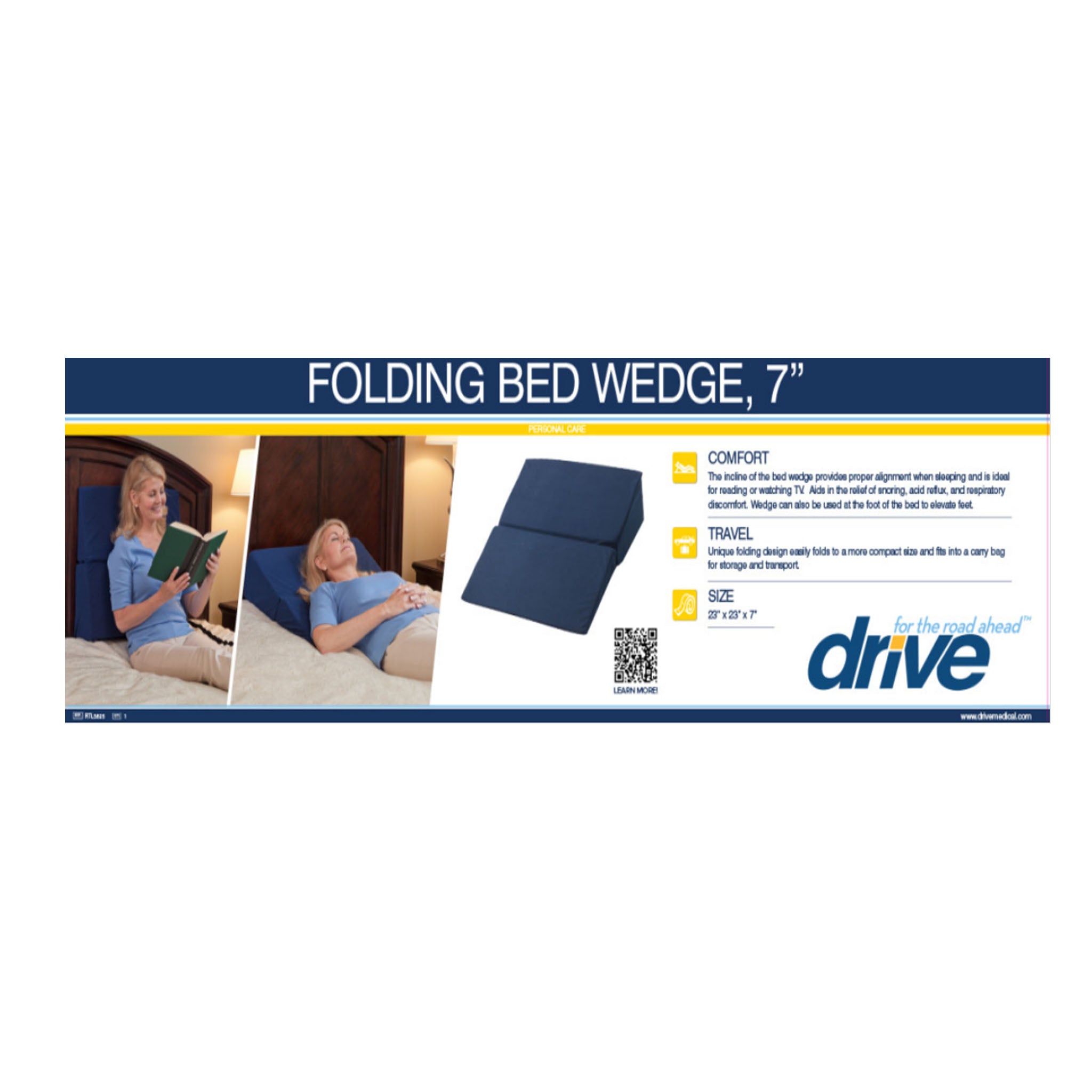 Folding Bed Wedge by Drive Medical