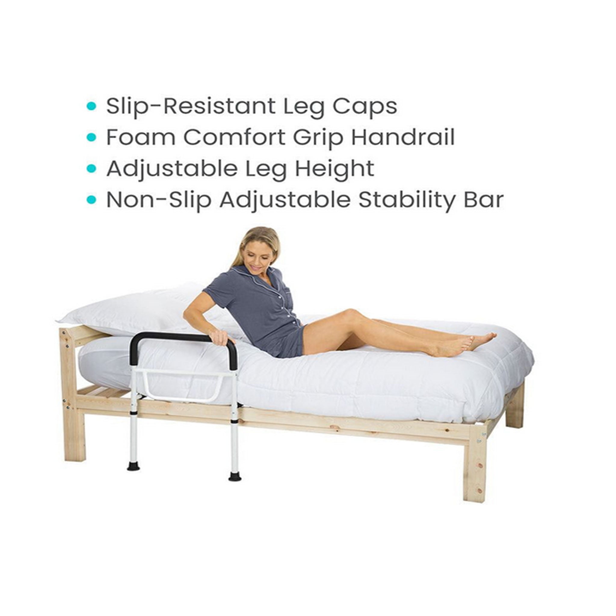 Vive Health Adjustable Steel Bed Rail