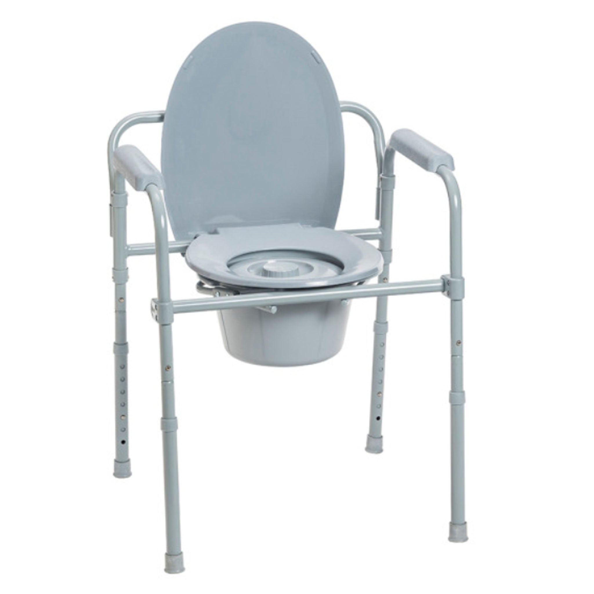 Drive Folding Steel Commode w/ 7.5 qt bucket