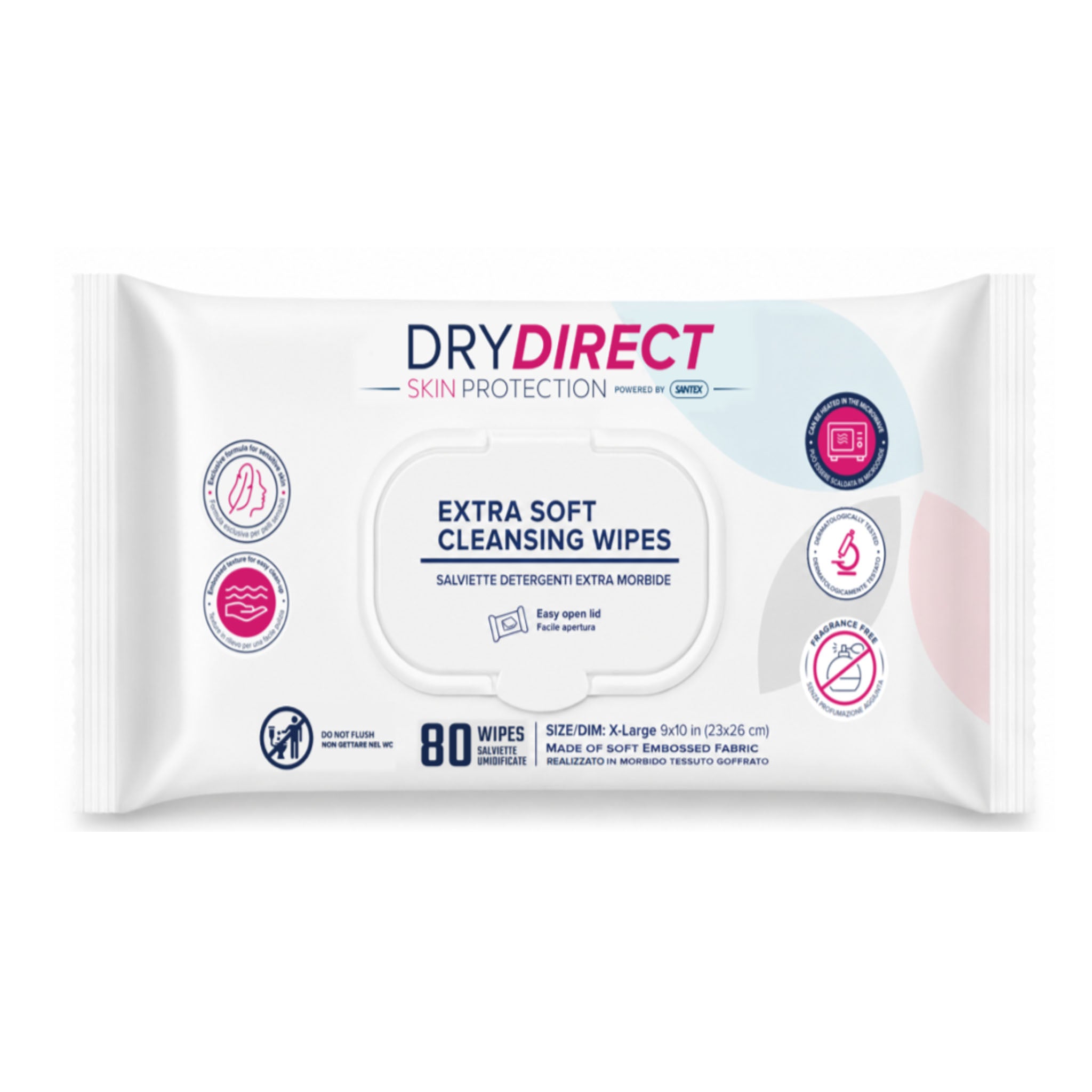 Dry Direct Skin Protection Extra Soft Cleansing Wipes (Unscented)