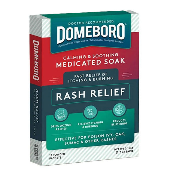 Domeboro Rash Relief Medicated Soak Individual Packets (12)