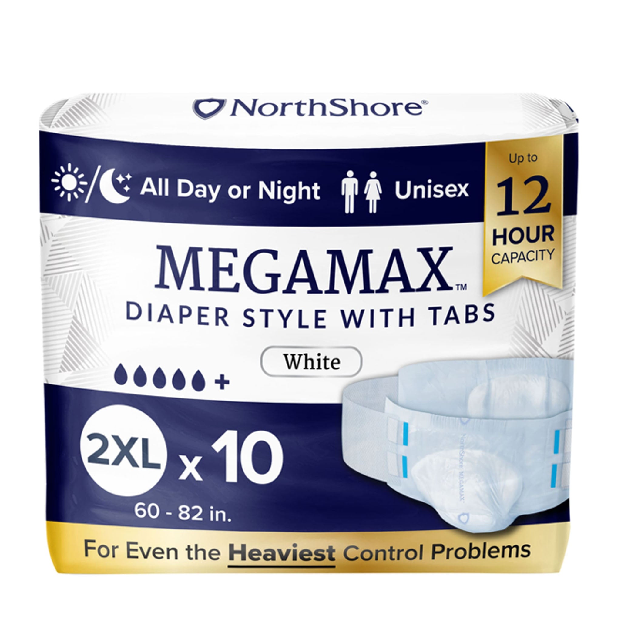 NorthShore MEGAMAX Overnight Briefs with Tabs