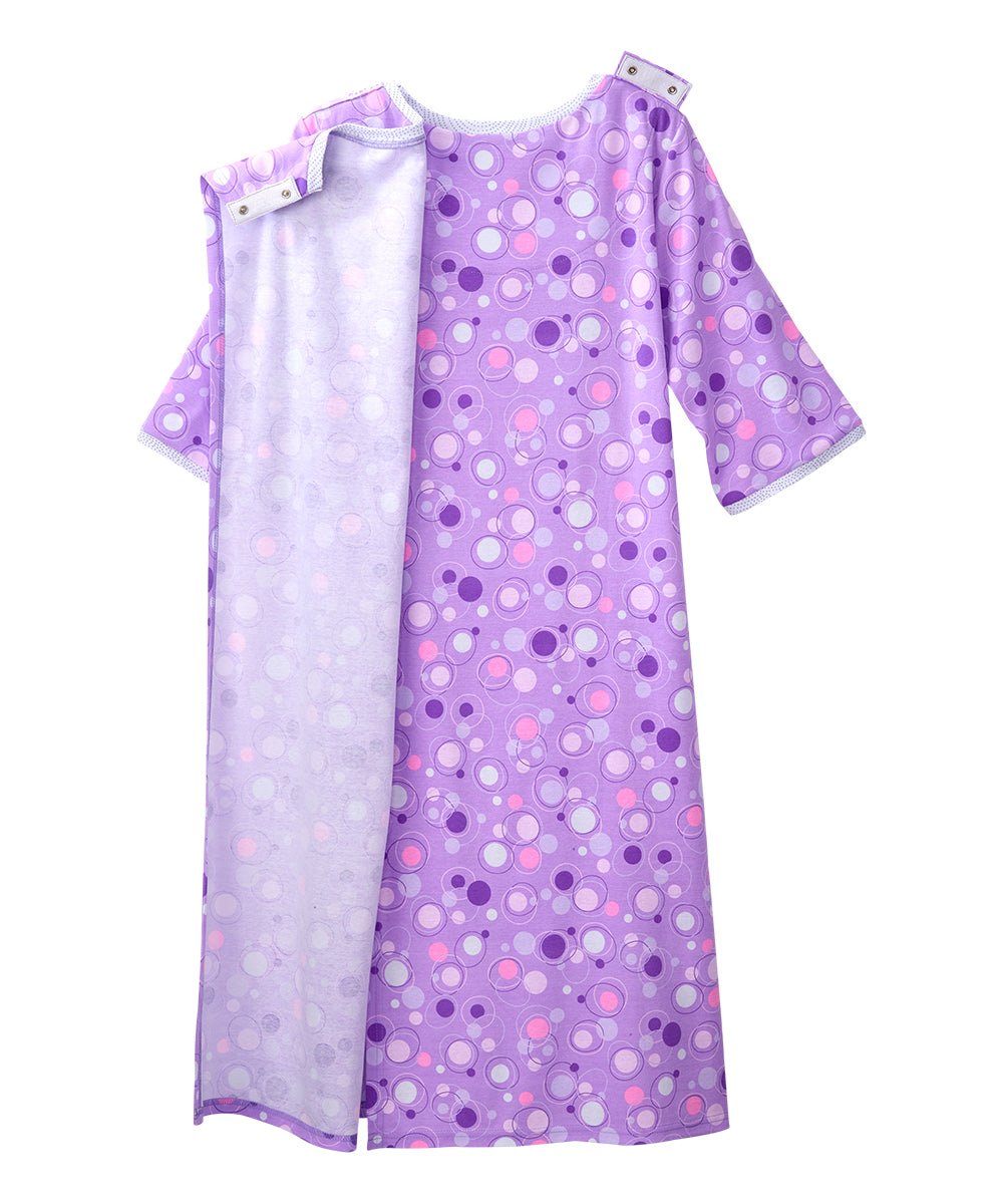 Open Back Knit Nightgown with Lace Trim