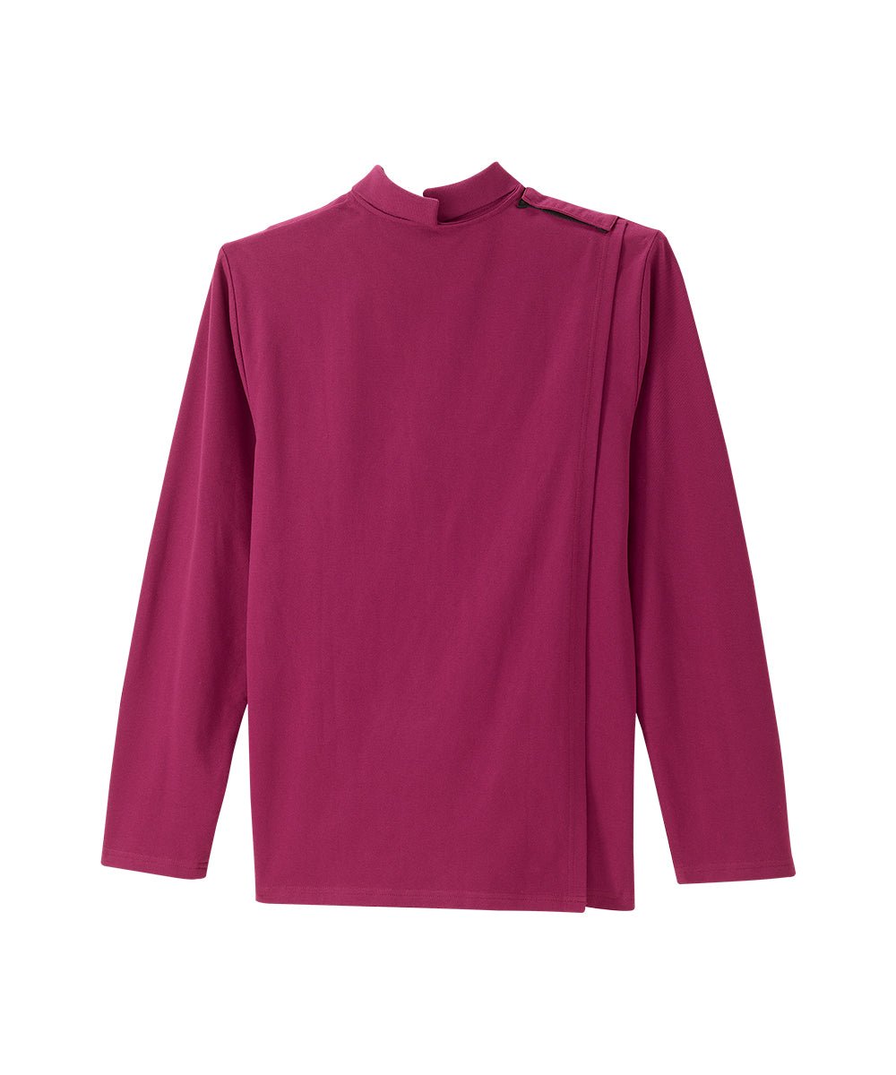 Men's Adaptive Open Back Polo Shirt with Long Sleeves