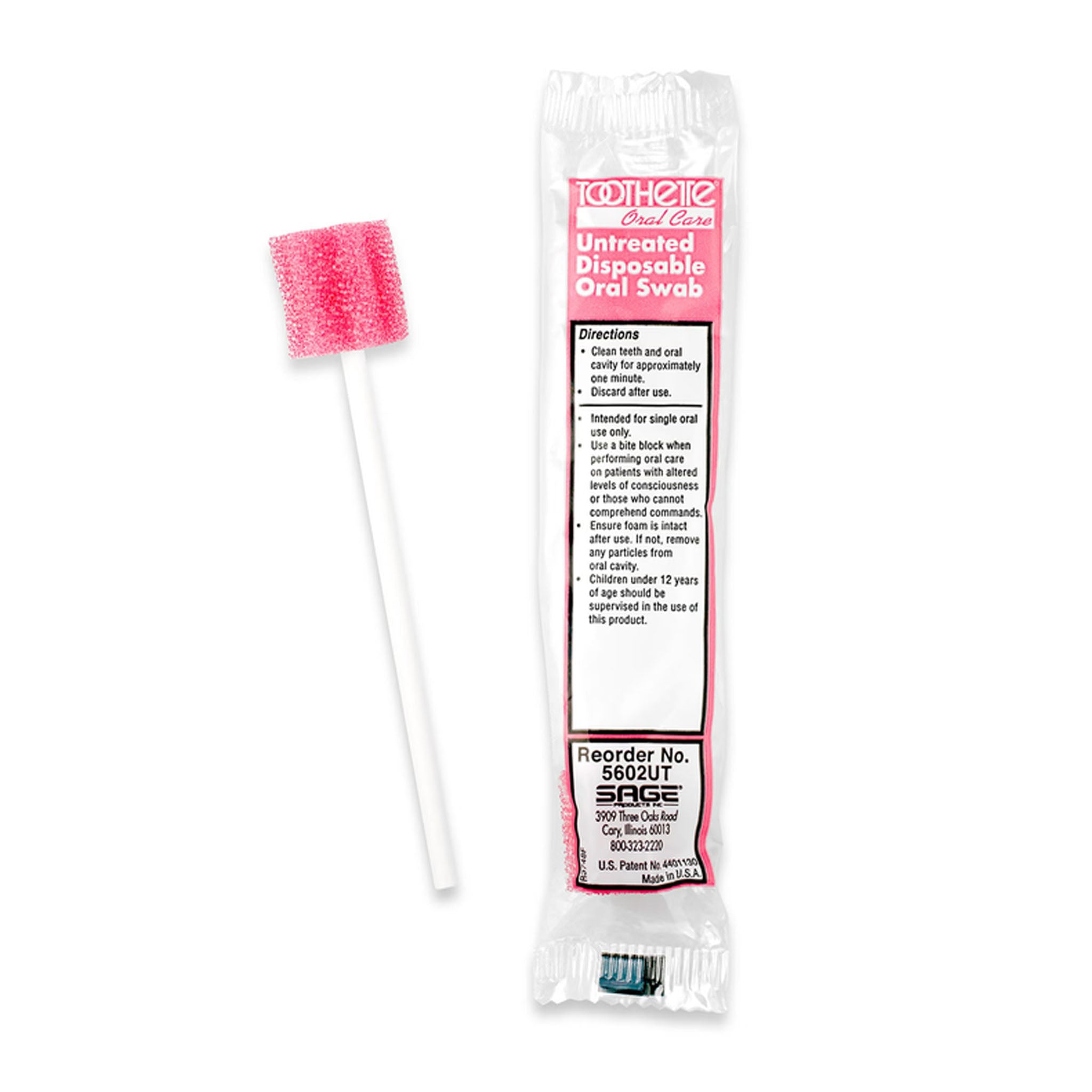 Toothette Oral Care Swab Foam Tip