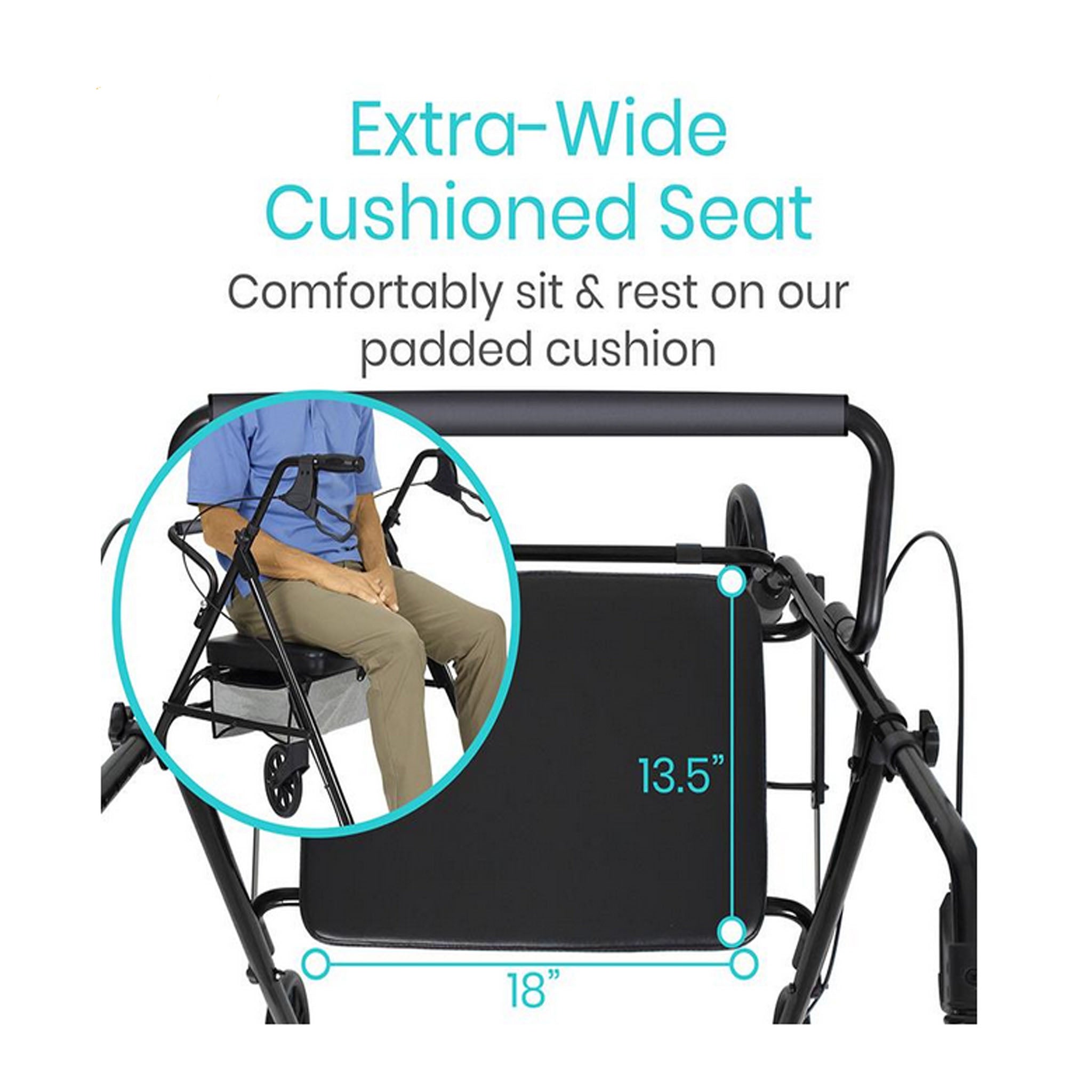 Vive Health Bariatric Rollator