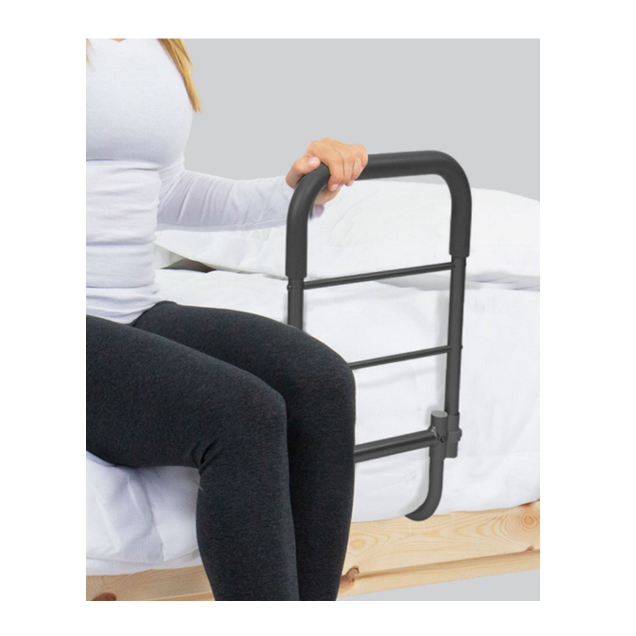 Vive Health Height Adjustable Slim Secure Lock Bed Rail