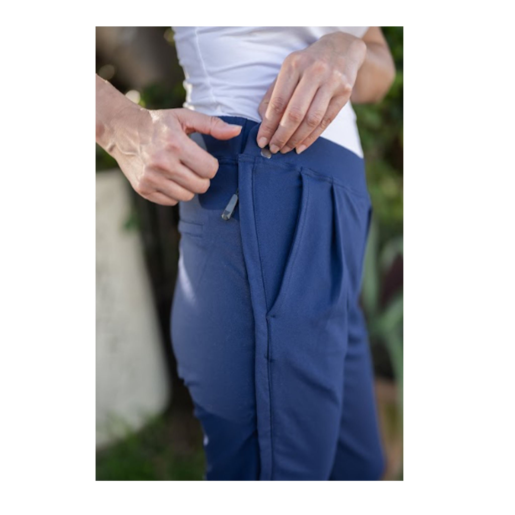 Women's Everyday Full Side Zip Pants by Joe and Bella