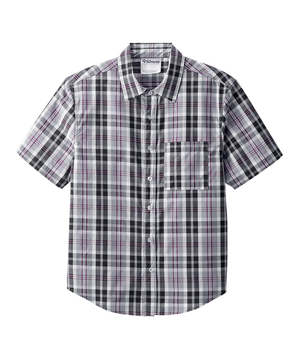 Magnetic Buttons Men's Short Sleeve Shirt