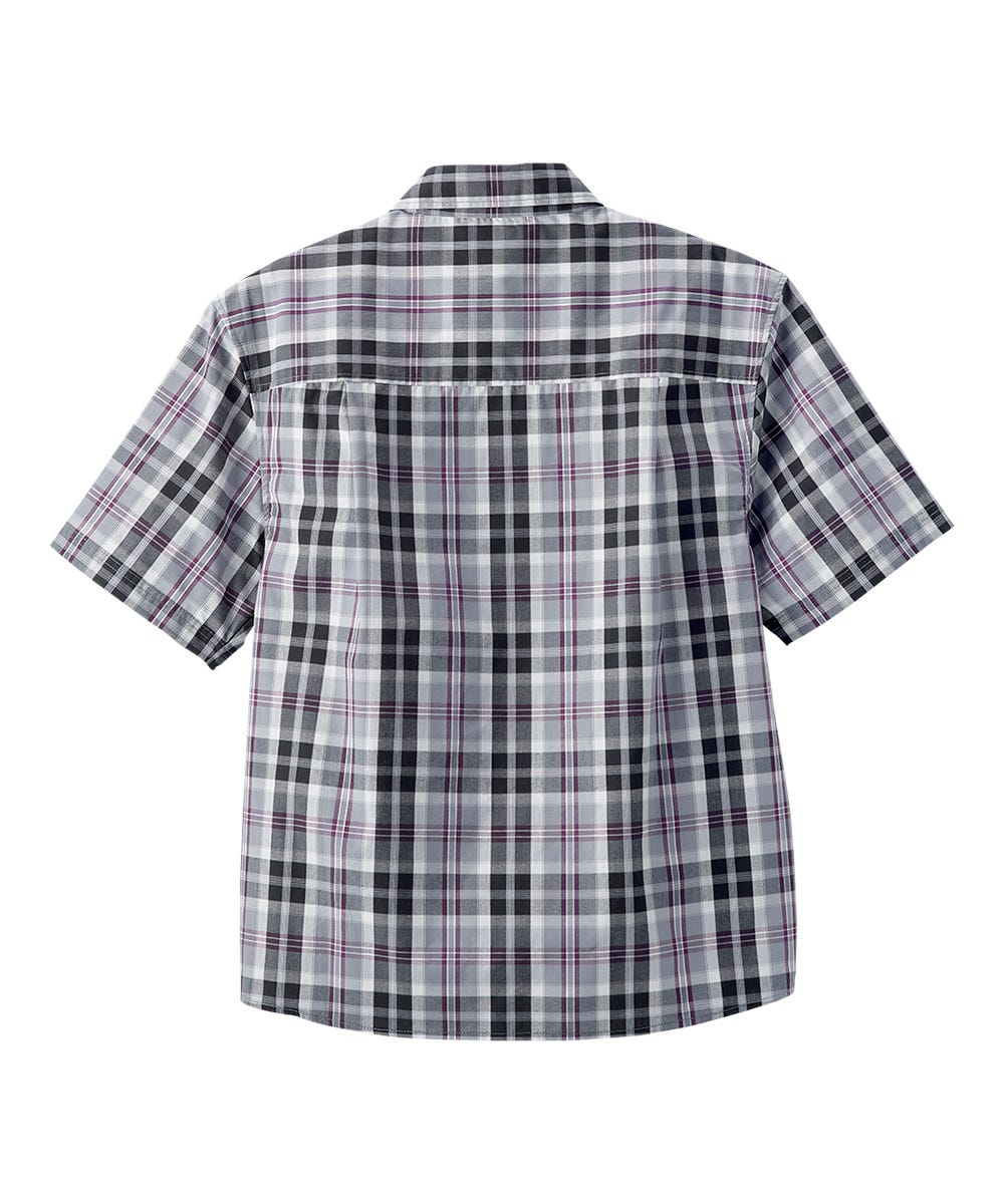 Magnetic Buttons Men's Short Sleeve Shirt