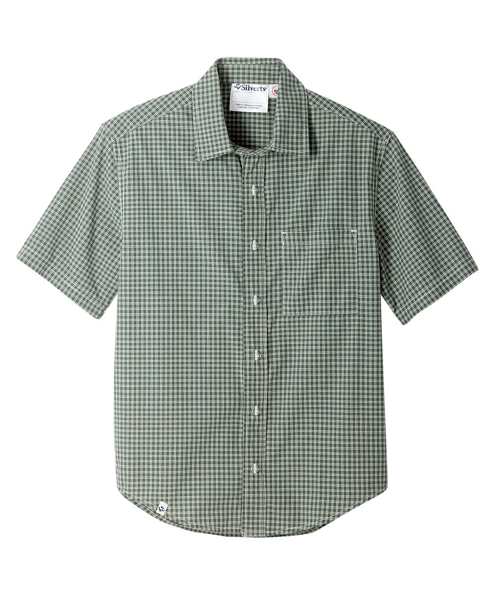 Magnetic Buttons Men's Short Sleeve Shirt