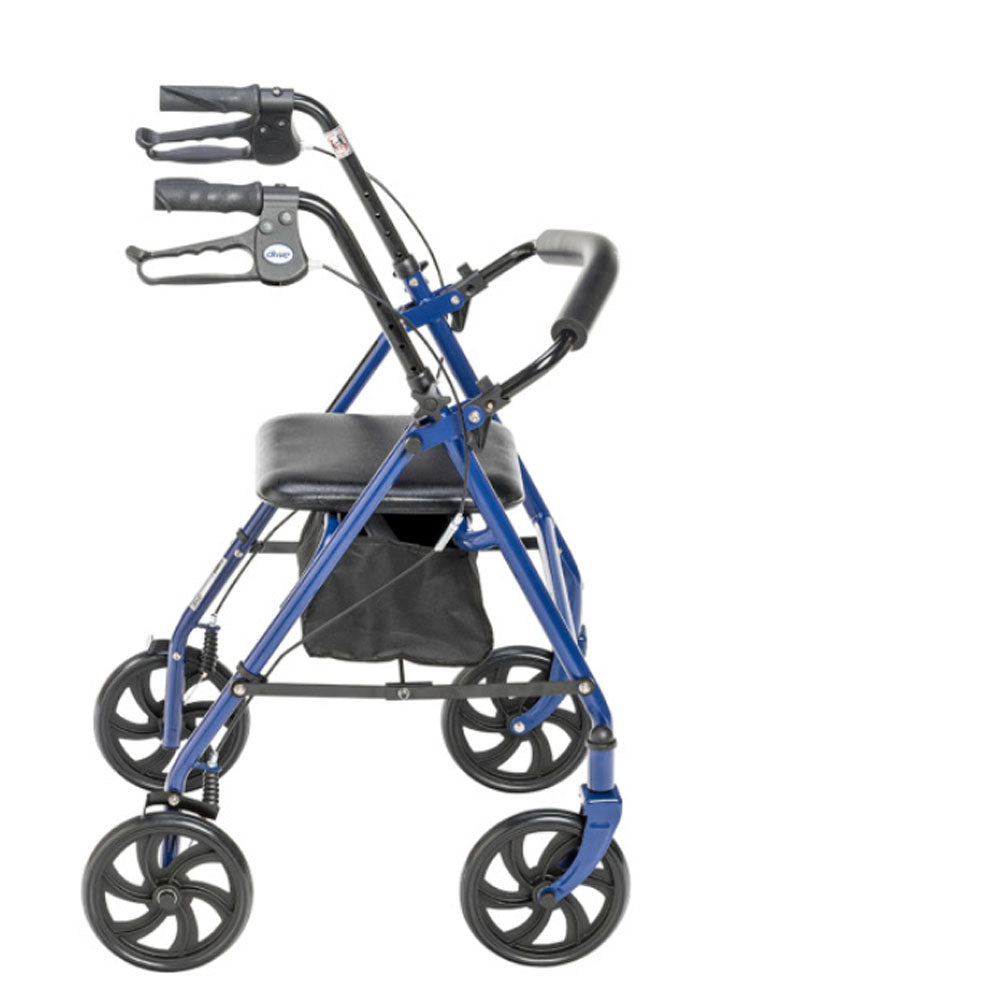 Four Wheel Rollator with Basket and Removable Back Support by Drive Medical