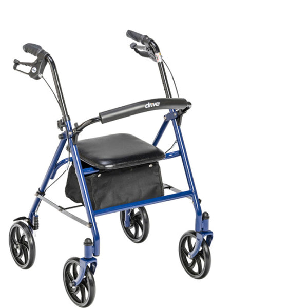 Four Wheel Rollator with Basket and Removable Back Support by Drive Medical