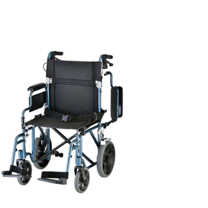 19 Inch Lightweight Transport Chair with Hand Brake Arms by Nova