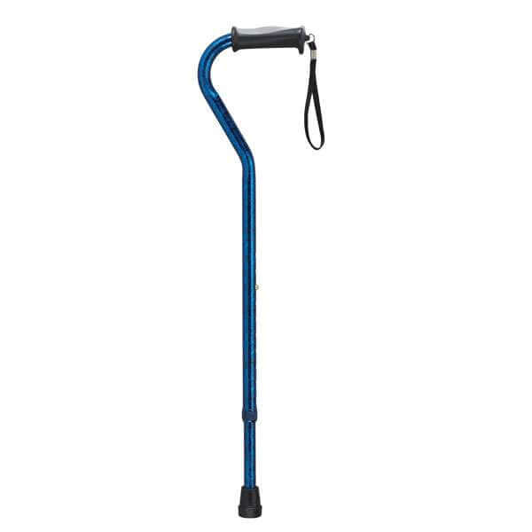 Adjustable Height Offset Cane with Gel Grip by Drive Medical
