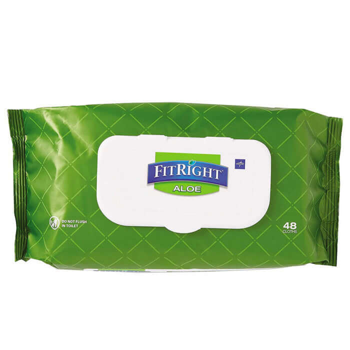 FitRight Aloe Personal Cleansing Wipes - Fragrance Free