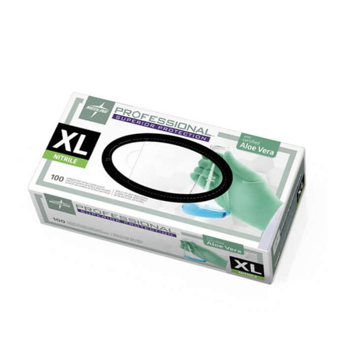 Medline Professional Nitrile Exam Gloves with Aloe