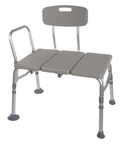 Drive Medical Bathtub Transfer Bench with Adjustable Backrest