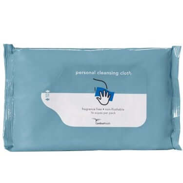 Cardinal Health Personal WashCloth, Unscented, Non-Flushable