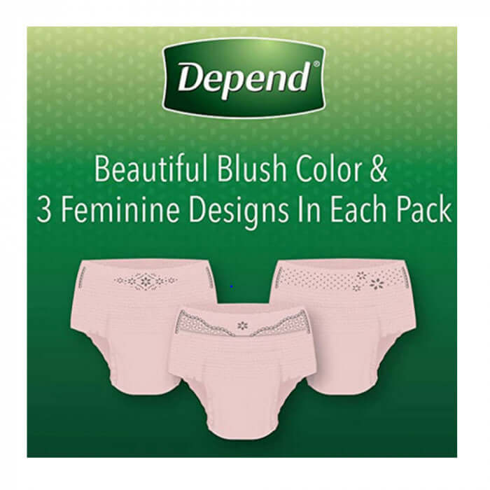 Womens Adult Incontinence Panties - Assorted Colors - 20 Oz. Pad - 3 Pack -  XL : : Health & Personal Care